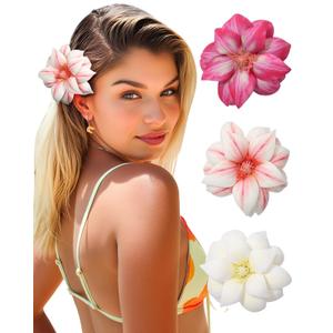 Molans 3PCS Floral Hair Clips for Women - Spring Summer Flower Bobby Pins with Non-Slip Grip, Cute Bridal Hair Accessories for Girl