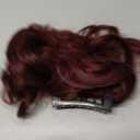 CJL HAIR Claw Clip Short Ponytail Hair Extensions DIY Bendable Metals Messy Bun Hair Piece for Wonen Wavy Curly Synthetic Fake Hairpieces Wine Red