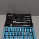 DURATECH 1/2" Drive Socket Set, 33piece, Including Metric/SAE Sockets, 1/2Inch Ratchet, Breaker Bar and Socket Adapters