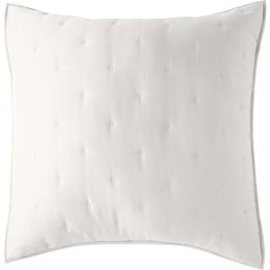 Amazon Aware Recycled Polyester and Cotton Blend Quilted Sham, Large Euro, Ivory, 32" x 32"