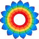 CheetahBoo Flower Rainbow Dog Flower Costume Dogs XS XXL Pride Bandana Collar Birthday Gay Halloween Costumes, M