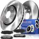 Front Brake Pads and Rotors Kit for 2007-2017 Toyota Camry, 2008-2018 Toyota Avalon, 2007-2018 Lexus ES350, 2013-2018 Lexus ES300H Ceramic Brake Pads and Brake Rotors