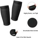 Soccer Shin Guards, with 1 Pair Shin Guard Sleeves Protective Equipment Shin Guards Soccer Cushion Protection Reduce Shocks for Shin Guards Soccer Youth/Adult for (L)