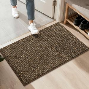 BEQHAUSE 2x3 Entryway Rug Indoor Door Mat Non-Slip Washable, Hallway Rugs Absorbent & Stain Resistant Hall Carpet Runner Rugs for Entryway, Front Door Floor Mats Laundry Room Rugs for Entry, Brown