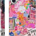 Generic Case Compatible with iPhone 16,Scratch Resistant Hybrid 2-Layer Hard Shell Phone Case,Pink Disco Collage