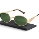 livho 2025 Trendy Oval Sunglasses - Stylish Polarized Shades for Everyday - Retro Metal Frames
