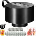 Mason Jar Vacuum Sealer Kit: 2026 Upgraded Portable Electric Vacuum Sealer Kit - Fits Wide Regular Mouth Mason Jar & Seal Bags - Food Storage for Home Kitchen RV Travel - Black