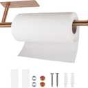 SUS304 Stainless Steel Under Cabinet Wall Mounted Magnetic Paper Towel Holder - Rose Gold, 13 inch
