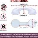 Safe-er-Grip Safe-er-Grip Changing Lifestyles Suction Cup Grab Bars for Bathtubs & Showers; Safety Bathroom Assist Handle, White, 12 inches