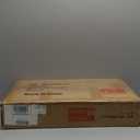 eHemco Solid Wood Square End Table with X-Design, Side Table with Storage Shelves, Cherry