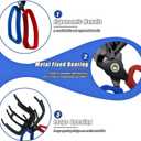 3 Claw Fish Gripper, Metal Fishing Pliers Gripper Catch Fish Control Clamp, Must Have Fishing Pliers Control Tool Fishing Accessories for Most Freshwater Fish Grip Tackle Holder