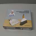 MR.SIGA Mini Dustpan and Brush Set, Portable Cleaning Brush and Dustpan Combo with Bamboo Handle, 1 Set (White)