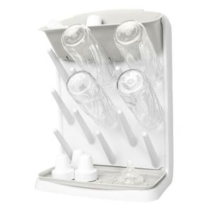 Ubbi Vertical Baby Bottle Drying Rack, Space Saving Countertop Drying Rack Baby Organizer, Oat