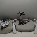 Sweetcrispy Office Computer Desk Chair, Ergonomic Mid-Back Mesh Rolling Work Swivel Task Chairs with Wheels, Comfortable Lumbar Support, Comfy Flip-up Arms for Home, Bedroom, Study, Student, Gray (Light Grey)