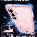 FNTCASE for Samsung Galaxy S26 Case: Magnetic Matte Phone Cases with Screen Protector Drop Proof Compatible with Magsafe Slim Rugged Shockproof Protective Translucent Cell Cover (C-Frosted Pink)