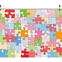 7X5FT Colorful Puzzle Pattern Photography Backdrop Baby Shower Birthday Party Background Children's Photography Props 213013