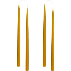Kunstindustrien® Taper Candles – Set of 4, 13.8" – Made in Denmark, Long Burning Candles 15h, Unscented & Smokeless Candlesticks – Elegant Tall Candles for Weddings, Dinners & Home Decor (Honey)