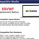 97Wh X8VWF 4XKN5 Laptop Battery Replacement for Dell Latitude 5404 5414 7404 7414 Rugged Extreme Series Notebook CJ2K1 5XT3V 0VCHGN VCWGN 09FN4 XN4KN XRJDF 0W11V7 11.1V 8550mAh