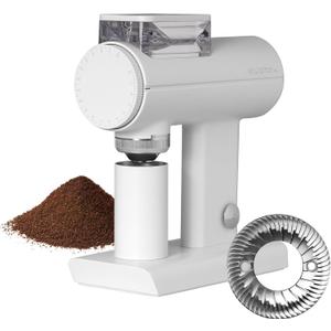 TIMEMORE Sculptor 078S Flat Burr Coffee Bean Grinder, Electric Espresso Grinder with Stepless Coarseness Adjustment, Suitable for Espresso, Pour over, French Press, Cold Brew - White