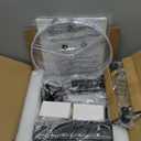 24.5" Black Lamps Set of 2, Modern Table Lamps for Living Room with USB C+A Ports, Creative Stripe Touch Lamps for Nightstand, 2 Bulbs Included