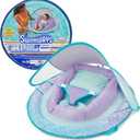 SwimWays Infant Spring Float, Baby Pool Float with Canopy & UPF Protection, Swim Training PFD, Swimming Pool Accessories for Babies 3-9 Months