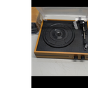 Vinyl Record Player With Dual Bookshelf Speakers Vintage Belt Drive Bluetooth Turntable