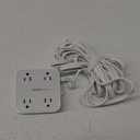 Flat Plug Long Extension Cord 25 Ft, TESSAN Power Strip Surge Protector with 8 Outlets 3 USB Ports (1 USB C), 900J Protection Desktop Charging Station for Home, Office, Dorm Room Essentials