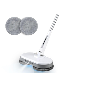 Cordless Electric Mop, Dual Motor Powerful Spin Mop 2000 mAh, Floor Polisher,1H Rechargeable Power Mops with LED Light/Water Sprayer, Electric Mops for Floor Cleaning for Hardwood, Tile, Rotate 180°