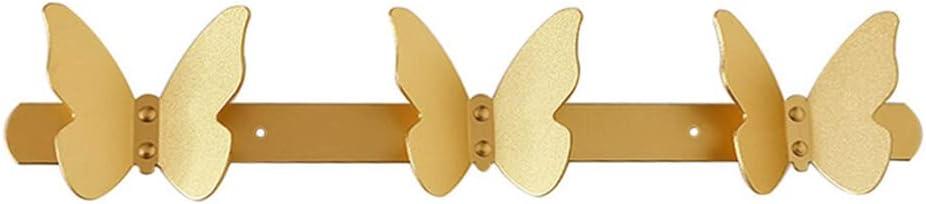 Angoily 1pc Creative Butterfly Wall Hooks High-Grade Decorative Coat Hangers for Bedroom Towel and Clothes Organization Easy Installation Smooth Polished Surface (45x9.5cm)