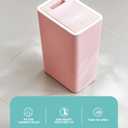 Baffect Small Trash Can with Lid Waste Basket Bathroom Garbage Can Dorm Room Essentials for Bedroom, Office, College-2.1 Gallon (Pink)