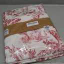 Maison d' Hermine 100% Cotton Curtain - 50"x84" Red (White Background) Decorative Curtain - Aesthetic Curtains for Farmhouse, Kitchen & Bedroom - for Spring & Summer - The Miller Collection