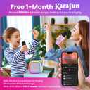 Mini Karaoke Machine for Kids, 2026 TOP Toys Birthday Gifts Ideas for Girls Ages 4, 5, 6, 7, 8, 9, 10, 12+ Years Old, Portable MP3 Player with 2 Wireless Mics for Family Home Party