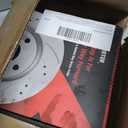 MOTOREVO Front Geomet Coated Brake Kit for Accord [ 2013-2022 292.6mm 11.52in Rotors ] (2013-2020 EX & Select Trims) (2018-2022 LX/EX-L ONLY for 1.5L) Drilled & Slotted Vented Discs & Ceramic Pads