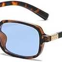 Easyhaute Retro Rectangular Sunglasses for Women Vintage Fashion Trendy Funny Small 90s Square Sunnies 2025 AP3698