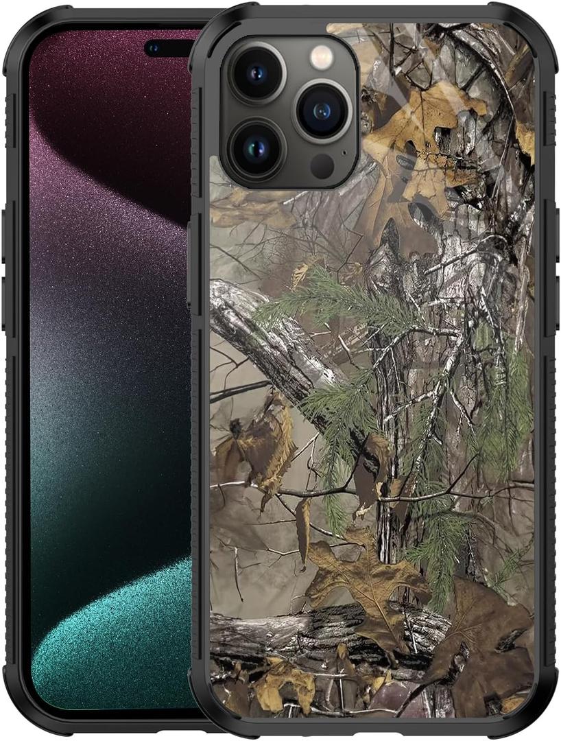 Generic Case Compatible with iPhone 14 Pro, Camouflage Camo Case for iPhone 14 Pro Design for Men Boys [Anti-Scratch] Non-Slip+Shockproof Rugged TPU Protective Case