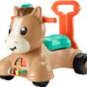 Fisher-Price Baby Learning Toy, Walk Bounce & Ride Pony Musical Walker & Ride-On for Infants & Toddlers Ages 9+ Months