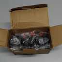 2 Port Insulated Multi Tap Connector 2/0-6 Gauge Wire Connectors Dual Sided Entry Aluminum to Copper Wire Connectors Black Electrical Cable Connectors with Slotted Allen Hex - 6 Pack