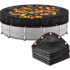 21ft Round Leaf Net Pool Cover for Above Ground Pools,Winter Above Ground Pool Cover to Catching Leaves, Mesh Tarp with Grommets, Resistant Garden Sun Shade Netting(Only Cover)