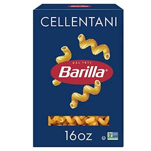 Barilla Cellentani Pasta, 16 oz. Box - Non-GMO Pasta Made with Durum Wheat Semolina - Kosher Certified Pasta