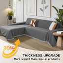 MYSKY HOME Couch Cover for Sectional Sofa, 2 Pieces Couch Covers for L Shape Sofa Cover, Furniture Protector for Pets, Kids, Sofa Slipcover for 2-3 Cushion Couch (71"x118"+71"x118", Dark Grey)