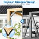 45 Pergola Brackets 4x4 Post Support Brackets (2 Pack) Pergola Bracket Kit, Inside Mount Corner Connector for Wood Structures, Gazebos, Porches, Decks & Pergola Kits