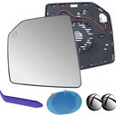 EAP Driver Side Mirror Glass Compatible with Ford F150 2015-2020, Heated with Blind Spot Without Auto Dimming FL3Z17K707AH FL3Z17K707P FO1324141