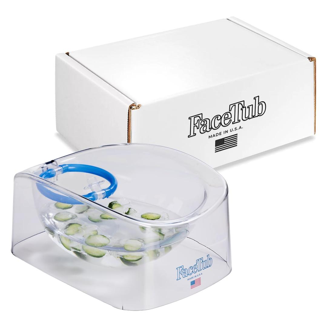 Cold Ice Bath, Premium Face Bowl For Ice, Face Tub Facial Cold Plunge to Support Skin Health & Relaxation, Facial Cold Plunge with Breathing Tubes, Combine Deep Breathing & Cold Plunge