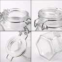 TOPZEA 30 Pack Hexagon Glass Jars with Airtight Lid, 3.5oz Clear Spice Jar, Herb Storage Containers Food jars for Pantry Organization, Honey, Jam, Party Favors & Crafts (Includes Labels & Hemp Rope)
