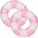 Swimming Pool Tubes-2PCS Inflatable Pool Floats for Adult Swim Ring Pool Floaties Inflatable Swimming Pool Raft Party Water Summer Beach Lounger Float Party Supplies