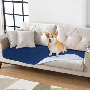 Waterproof Dog Couch Cover Pet Blanket, Dog Bed Cover Blanket for Couch with Anti-Slip Back for Furniture Bed Sofa, Washable Sofa Protector for Pet, 30" x 70", Navy Blue