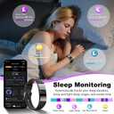 Smart Bracelet for Women Men,Wearable Activity & Fitness Tracker,All-Day Heart Rate/Stress/HRV/Step Monitor,24H Sleep Tracker,Multiple Sport Modes Smart Wristband with 2 Bands, Free APP