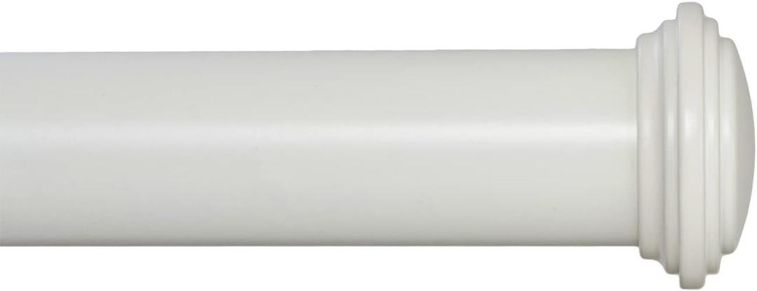 Ivilon Window Curtain Rod Decorative End Cap Design, 1 Inch Rod, 120 to 240 Inch. Ivory