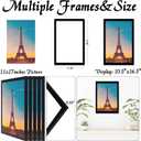 11x17 Picture Frame Set of 5, Black Photo Frames High Transparent Wall Gallery Desktop Horizontal Vertical for Canvas Collage Photo Poster Certificate 11 x 17 inches