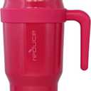 REDUCE 40 oz Tumbler with Handle and Straw, Stainless Steel with Sip-It-Your-Way Lid - Keeps Drinks Cold up to 34 Hours - Sweat Proof, Dishwasher Safe, BPA Free - Orchid, Opaque Gloss, (12543)